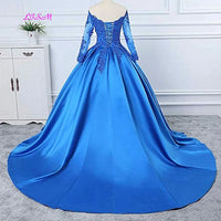 LISM - Original Luxury Ball Gown Quinceanera Dress Burgundy Off Shoulder Appliques Pageant Dress Long Sleeves Puffy Plus Size Formal Prom Gowns