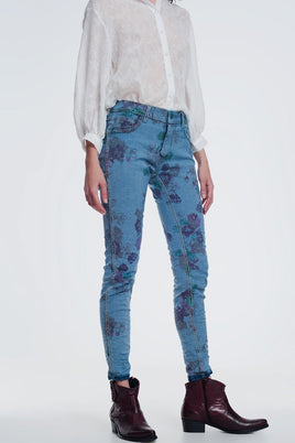 Q2 - Original Reversible Wrinkled Denim Skinny Jeans