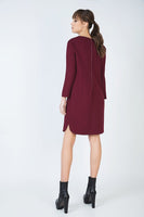 CONQUISTA FASHION - Original Long Sleeve Sack Dress in Punto Di Roma Fabric