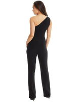 SKIVA - Original One Shoulder Pantsuit - Black