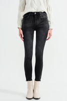 Q2 - Original Skinny Jeans With Ankle Zip in Black Wash