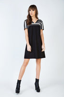 CONQUISTA FASHION - Original Stripe Detail a Line Dress