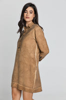 CONQUISTA FASHION - Original Tencel Taupe Shirt Dress