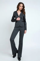 CONQUISTA FASHION - Original Mid Rise Straight Striped Trousers