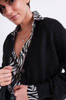 Q2 - Original Button Through Cardigan in Black