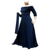 EVANESE INC. - Original Women's Plus Size Formal Long Evening Dress 3/4 Sleeves and Side Flare