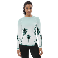 FIND YOUR COAST APPAREL - Original Women's Palm Tree Performance Rash Guard UPF 40+