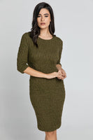 CONQUISTA FASHION - Original Khaki Jacquard Dress