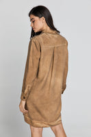 CONQUISTA FASHION - Original Tencel Taupe Shirt Dress