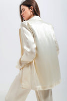 Q2 - Original Satin Blazer in Cream