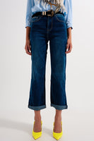 Q2 - Original 90s Flare Leg Jean in Mid Wash Blue