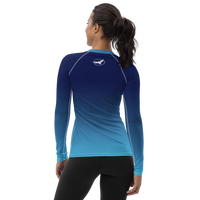 FIND YOUR COAST APPAREL - Original Women's Ocean Fade Sleeve Performance Rash Guard UPF 40+