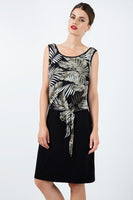 CONQUISTA FASHION - Original Print Layer Dress With Tie Detail