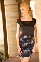 LAGEROSE - Original The Secret Garden Ruched Floral Pencil Skirt