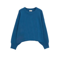 Q2 - Original Balloon Sleeve Knitted Jumper in Blue