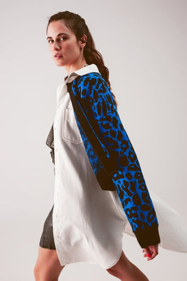 Q2 - Original Cardi in Blue Animal