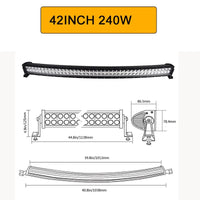 AUXTINGS - Original 21 32 42 50 52 Inch Curved Led Light Bar COMBO 120W 180W 240W 300W Dual Row Driving Offroad Car Truck 4x4 SUV ATV 12V