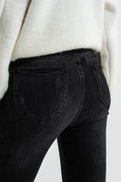 Q2 - Original Skinny Jeans With Ankle Zip in Black Wash