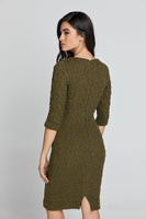 CONQUISTA FASHION - Original Khaki Jacquard Dress