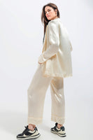 Q2 - Original Satin Blazer in Cream