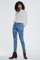 Q2 - Original Reversible Wrinkled Denim Skinny Jeans