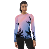 FIND YOUR COAST APPAREL - Original Women's Sunset Surf Performance Rash Guard UPF 40+