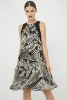 CONQUISTA FASHION - Original Sleeveless a Line Print Chiffon Dress