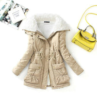 LUXURY AND ME - Original Medium-Long Wadded Thick Cotton Padded Warm Parkas