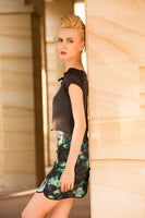 LAGEROSE - Original The Secret Garden Ruched Floral Pencil Skirt