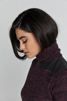 CONQUISTA FASHION - Original Aubergine Turtle Neck Dress