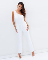 SKIVA - Original One Shoulder Pantsuit - White