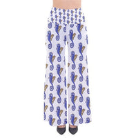 SHARON TATEM LLC - Original Bell Bottom Cotton Palazzo Pants Seahorse Pattern Flare