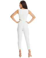 SKIVA - Original Jumpsuit With Side Cut Outs - White