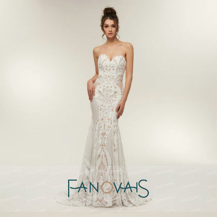 FIDDY898 - Original Sweeheart Mermaid Wedding Dresses Special Sequin Lace Bridal Gowns Sexy Trumpet Wedding Gown Vestido de Novia DIGITAL OFFICE ELECTRONIC