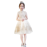 MELDEL - Original 2019 New Flower Girl dresses for Weddings Gold Little Kids Satin First Communion Dresses Glitz Ball Gown Pageant Dress DIGITAL OFFICE ELECTRONIC