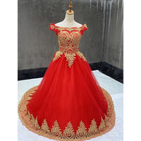 Original 2022 New Ball Gown Lace Tulle Red Wedding Dress with tail Chinese Pattern Style Cheap China Embroidery Bridal Gown DIGITAL OFFICE ELECTRONIC