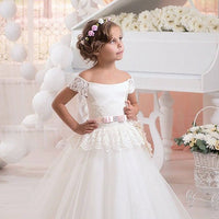 Original Formal Kids Flower Girl Dresses for Wedding First Communion Cap Sleeve for Party Birthday Princess Gown Toddler Pageant Dresses DIGITAL OFFICE ELECTRONIC