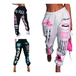 Original 2021 Fashion Graphic Joggers High Waist Drawstring Long Pants