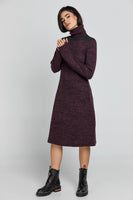 CONQUISTA FASHION - Original Aubergine Turtle Neck Dress