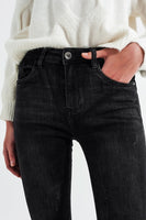 Q2 - Original Skinny Jeans With Ankle Zip in Black Wash