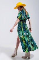 Q2 - Original Maxi Shirt Dress in Tropical Print