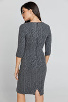 CONQUISTA FASHION - Original Dark Grey Jacquard Dress