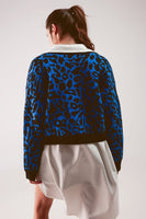 Q2 - Original Cardi in Blue Animal