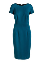 CONQUISTA FASHION - Original Petrol Fitted Cap Sleeve Dress