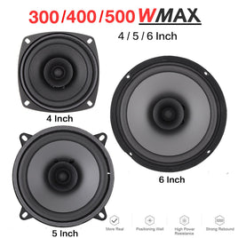 1 Piece Car Stereo Speakers 4 5 6 Inch Hifi Coaxial Automotive Speaker 300W 400W 500W Full Frequency Audio Music Loudspeaker