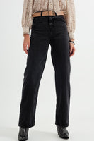 Q2 - Original Rise Straight Jeans in Washed Black