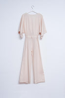 Q2 - Original Linen Tie Waist Jumpsuit in Beige