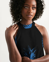 FIND YOUR COAST APPAREL - Original Women's Black Pineapple Casual Halter Dress