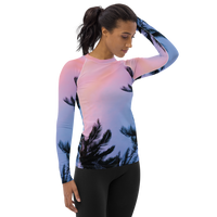 FIND YOUR COAST APPAREL - Original Women's Sunset Surf Performance Rash Guard UPF 40+