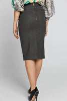 CONQUISTA FASHION - Original Dusty Green Pencil Skirt